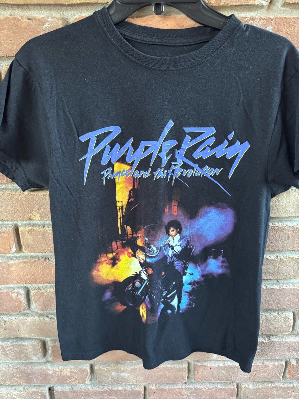 Vintage Prince Purple Rain T-Shirt Small Black Short Sleeve